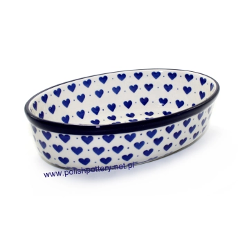 Zapiekacz owalny / półmisek 21cm dek. 570BX Serca